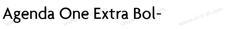 Agenda One Extra Bol字体转换